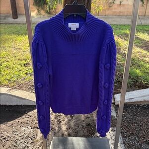 Maeve by Anthropologie Purple Crew Neck Sweater